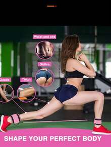1 Set Of Fitness Equipment For Explosive Ankle Power, Including Elastic Ankle Ring, Hip And Leg Resistance Band, Butt Shaping Leg Shaping Ankle Buckle Resistance Band, Suitable For Hip And Leg Strength Training, Leg Resistance And Tension Training Gym Accessories - Multicolor - View 9