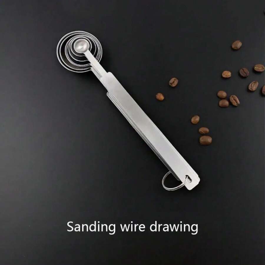 Cuchara medidora de café con extendido, cuchara de condimento de acero inoxidable, cuchara para hornear, escala no fácil de oxidar, limpieza conveniente K5IO - 15 ml - Ver 1