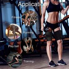 Cycling And Running Sports Compression Shaping Leggings, Running Sweat-Wicking Protective Gear, Thigh Sleeves, Pressure Leggings In Black And Yellow - Black - View 5