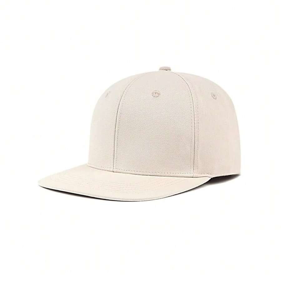 2XL XL L Oversized Snapback Hat For Men & Women, M S Flat Bill Baseball Cap, 1OO% Cotton Structured Blank Cap - Màu be - Xem 1