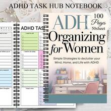 1pc ADHD Organizing Planner Notebook | Household Cleaning Schedule & Checklist, Daily/Weekly/Monthly/Yearly Housekeeping, Office Planner, Personal Organizer, Professional House Management Logbook, Time Management, Simple Strategies To Declutter Mind - A - View 4