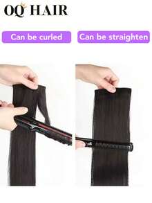 OQ 7 pcs Rambut Manusia Asli 100% Lurus, Panjang 14-22 Inci, Warna Hitam Alami, Tanpa Perlakuan Kimia, Tidak Rontok, Mudah dan Cepat Dipasang, Cocok untuk Pemula - S1 - View 9