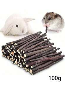 仓鼠磨牙玩具，苹果木枝磨牙玩具，适合小型宠物 - 彩色 - 查看 11