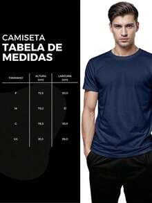 Men's T-Shirt, 100% Cotton, Palms Print - 藏蓝色 - 查看 7