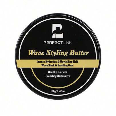 100克波浪造型发蜡，轻松打造卷发造型，自然蓬松持久，保湿滋养，适用于波浪卷发和卷发，蕴含茶树油、羊毛脂醇、米糠油、荷荷巴油、甘油、椰子油。