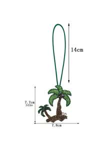 Tropical Palm Tree Beaded Pendant, Beach Theme Beaded Hanging Lanyard Decoration, Suitable For Decorating Handbags, Serving As Bag Charm, Luggage Tag, Backpacks, Suitcases, Adding A Summer Holiday Vibe, Ideal For Beach Lovers, Travelers, Women, Summer Style Enthusiasts, Gifts - Multicolor - View 10