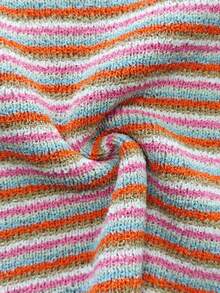 2pcs/Set Striped Dopamine Print Vacation Outfit, Camisole And Shorts, New Spring/Summer - Multicolor - View 11