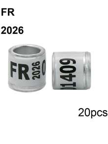 20pcs 2026 Multi-Color Pigeon Leg Bands, Aluminum Plastic Bird Leg Rings With Letter & Number ID, For Pet Bird Racing, Tracking & Training - Multicolor - View 7