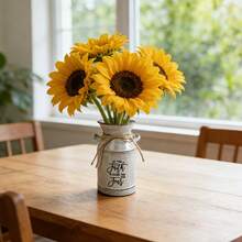 Vase inspirant en fer vintage. Convient aux petits espaces comme la table à manger, le bureau et le vestibule. Le matériau en fer est imperméable et résistant à la rouille, facile à entretenir. Qu'il soit utilisé comme décoration d'intérieur ou offert en cadeau pour inspirer les autres, il peut transmettre chaleur et force. - Que votre foi soit plus forte que votre peur - Voir 6