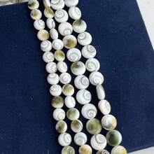 1 Strand 8/10mm Natural Freshwater Shell Conch Shell Round Threaded Beads Jewelry Making DIY Necklace Bracelet Earrings Accessories Wedding - Multicolor - View 9