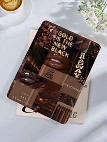 Black Coffee Collage Pattern Tablet Compatible With 9./10. 2/10. 5/10. 9/12. 9/Pro 11, 10th Generation, Compatible With Tab S6 Lite 10. 4 Inches, Compatible With Paperwhite 12th Generation 2024, (11th Generation) 2022 Version, Kobo Clara Color, Soft Drop, Stand/Auto Wake/Sleep. Accessories. - 黑色 - 查看 81