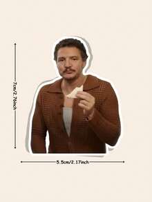 Pedro Pascal Sandwich Emoticon Sticker, Vinyl Decal For Laptop, Cup, Phone - Multicolor - View 8