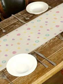 1 Caminho de Mesa com Estampa de Coelho da Páscoa, Caminho de Mesa com Estampa de Ovos de Páscoa para Decoração de Casa, Decoração de Páscoa para Casa, 1 Caminho de Mesa, 4 Jogos Americanos, 1 Capa de Almofada, 3 Produtos Disponíveis, Decoração para Casa e Festas, Ideal para Decoração de Cozinha e Eventos de Páscoa - Multicolorido - Ver 2