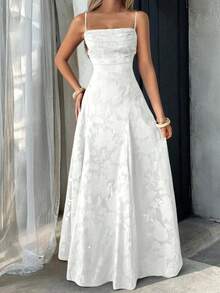 Unadoll Women's Spring Lace-Up Backless Lace Dress, Sexy And Elegant, Suitable For Vacation, Date, Back To School, New Year, Valentine's Day, Party, Wedding And Beach Wear White Summer - White - View 7