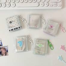 1个可爱女孩2英寸透明相册，心形钥匙扣挂件，证件卡夹，学生照片贴纸相册 - 大頭貼相冊 - 查看 7