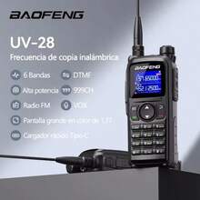 Radio Walkie Talkie Baofeng Uv28 Con Gps 10w 10km 999canale Bandas de frecuencia FM,AM,VHF1, VHF2, UHF Color Negro - Negro - Ver 9