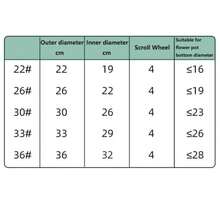 Universal Round Flower Pot Tray Flower Pot Base With Removable Rolling Wheels - Multicolor - View 5