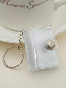 1/3pcs-Mini Bright White Photo Album Keychains, 16-Slot 1-Inch Pocket-Style ID Photo Album, Simple And Elegant Portable Student Photo Album, Celebrity Photo Album - Multicolor - View 15