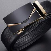 无扣自动扣男士皮带，适合多种场合，时尚百搭，休闲商务皆宜。 - 彩色 - 查看 5