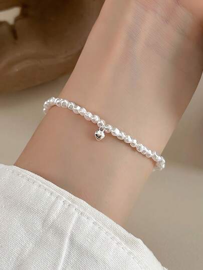 BALMORA A Exquisite Luxury S925 Sterling Silver Faux Pearl Bracelet Gift For Girlfriend