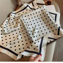 1pc 27.5inch Square Polka Dot Striped Pattern Scarf, Spring Summer Autumn Daily Versatile Fashion Style - Multicolor - View 3