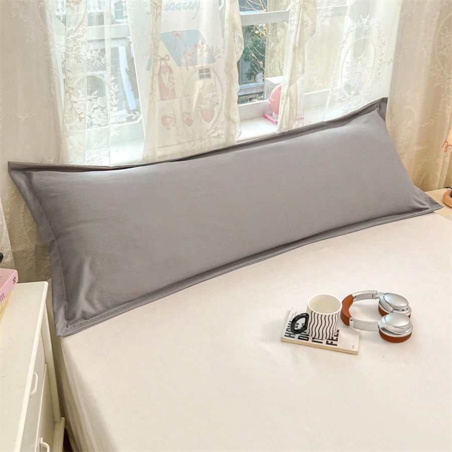 Pieza Funda de almohada de pareja extra larga de unicolor ultra suave, funda de almohada individual (sin relleno de almohada), funda de almohada de pa