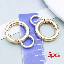 5/10个装钥匙扣夹银色金属钥匙扣，带旋转弹簧钩，龙虾扣，适用于情人节钥匙扣、珠宝制作、钥匙链扣环 - 彩色 - 查看 16