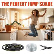 带绳夹的恶作剧蛇，高尔夫球蛇恶作剧，夹式恶作剧蛇，橡胶蛇，带绳恶作剧蛇，恶作剧蛇玩具，逼真橡胶蛇恶作剧玩具，蛇玩具 - 彩色 - 查看 7