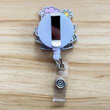 1 pezzo Porta-badge retrattile con design carino a cartone animato, porta-badge per insegnanti, infermieri, ospedali, uffici - A - Visualizzare 8