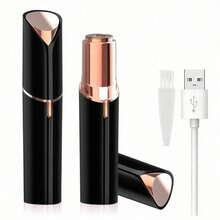 Facial Hair Remover For Women, Mini Painless Face Razor With LED Light, Portable Electric Shaver For Travel, Instant Results, Best Gift, Women's Choice, Daily Essential, Holiday Present - Black - View 1
