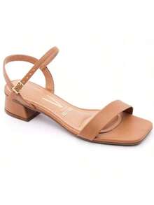 Vizzano Women's Sandal With Low Thick Heel And Original Buckle - 駝色 - 查看 8