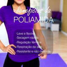 Conjunto Camiseta Blusinha DRY FIT MALHA FRIA POLIAMIDA + Short Leg Legging BOLSOS Corrida Academia 639 - Multicolorido - Visão 8