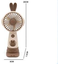 Mini Ventilador Portatil con bateria recargable 3 velocidad usb - Café integral - Ver 7