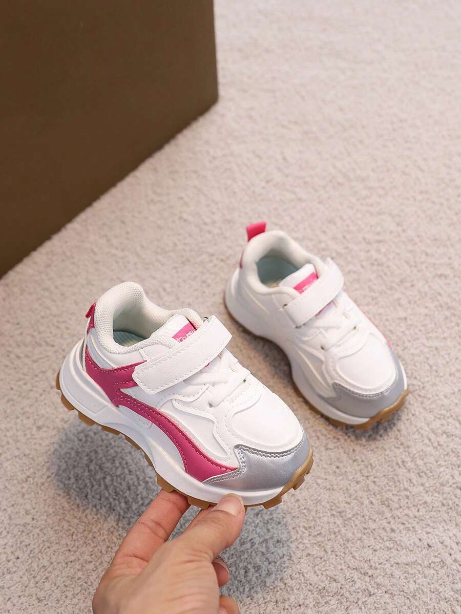 1双儿童运动鞋，魔术贴设计，方便穿脱，儿童多功能休闲运动鞋 - 粉色 - 查看 1