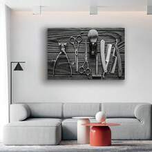 Framed  Hair Salon Barber Shop Tools Barber Poster  Canvas Wall Art Prints For Wall Decor Room Decor Bedroom Decor Gifts Birthdays,Valentine's Day For Living Room, Bedroom, Kitchen,Restroom Decoration - Framed - View 4