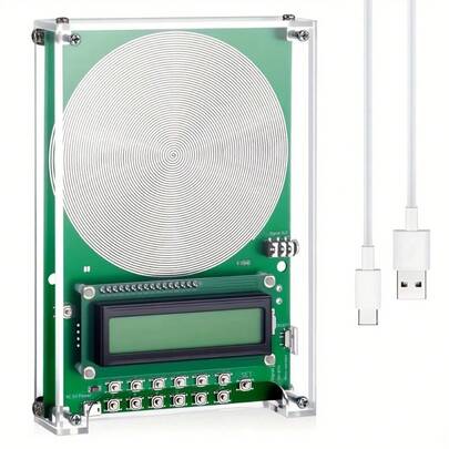 7.83Hz Frequency Generator - Adjustable Sine Wave USB Schumann Resonance Generator, Red Green Pulsed Audio Device & Sound Product