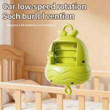 360°旋转可爱动物婴儿床铃，遥控操作，寓教于乐，播放舒缓摇篮曲，是新生儿的完美玩具礼物 - 彩色 - 查看 9