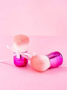 MISSLYN 1PC Portable Powder Brush, High-Density Fluffy Bristles, Smooth Even Application, Lightweight Multi-Use Makeup Brush, Soft Finish, Daily Makeup, Travel & Gift - Pink - View 5