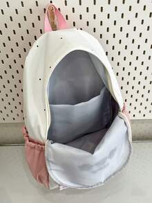 New Cartoon Korean Style Chic Minimalist Casual Versatile Durable Backpack - Pink - View 6