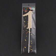 Large 0-9 Gold Rhinestone Number Cake Topper, Birthday Cake Decoration, Anniversary Cake Decor For 10th, 16th, 18th, 21st, 30th, 40th, 50th, 60th, 70th, 80th, 90th Birthday - Multicolor - View 12