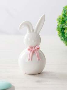 1 pieza Decoración de hogar de conejo de cerámica, adorno de conejo de Pascua, accesorio para el hogar, adecuado para mesa, entrada, estantería, decoración de mesa de té, regalo de Pascua - Adornos - Ver 8
