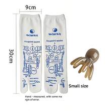 Nuevos calcetines de masaje de reflexología con diagrama de puntos de acupresión, masaje de pies con 8 garras, 5 garras, gorrión triangular, bolígrafo de acupresión - De las mujeres - Ver 25