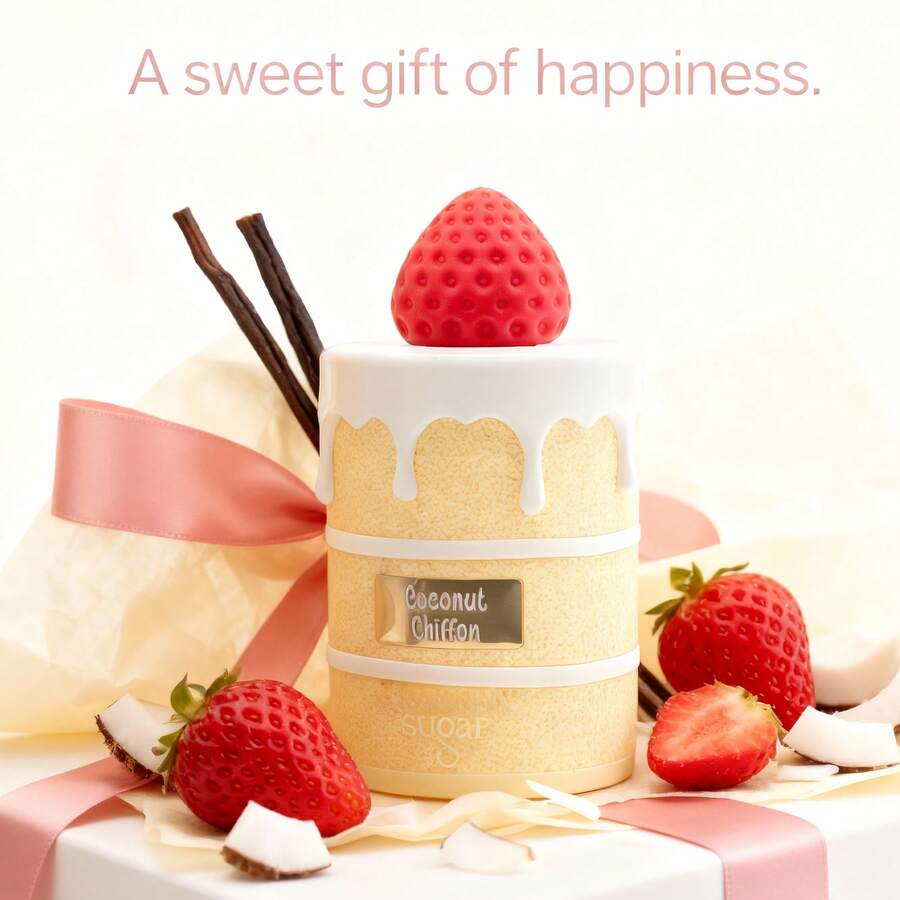 Sugar Coconut Chiffon Perfume | 100ml EDP | Light Airy Tropical Coconut Scent With Jasmine & Vanilla Sugar | Sheer Feminine Fragrance | Long Lasting Soft Summer Perfume. - 花卉印花 - 查看 1