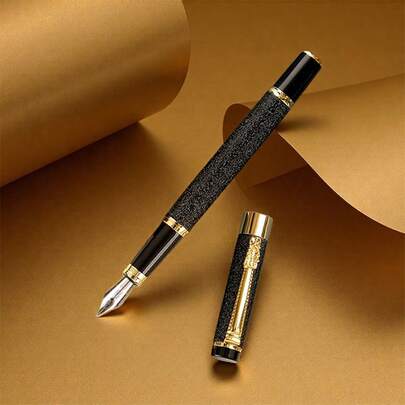 A High-Quality Fountain Pen / A Chinese-Style Fountain Pen Holder For Business Signature Pens / Perfect For Business Professionals And Students To Practice Calligraphy / Advertising Gift Pen / High-End Executive Pen / Replaceable Ink Cartridge