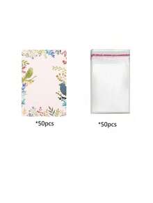 50/100/200张装珠宝包装纸卡，耳环项链展示卡，礼品袋 - 彩色 - 查看 12