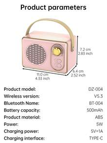 1个户外便携式复古无线音箱，低音浑厚，音质出色，电池续航时间长，适合家庭聚会、户外旅行、露营等场合。 - 均碼 - 查看 12