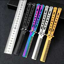 Nuevo modelo 2026 - Peine mariposa Valorant Nightblade - Balisong sin filo - Regalo para amigos, fiestas, cumpleaños, coleccionistas - Multicolor - Ver 9