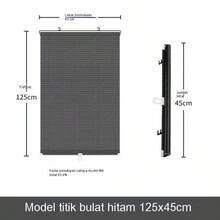 No Drill Suction Cup Balcony Sunshade Curtain, Bedroom Blackout Curtain, Home/Office Retractable Anti-UV Roller Blind - Black - View 14
