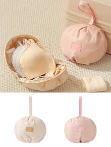 1pc Honey Girl Style Bra Storage Bag, Lightweight And Easy To Carry, Multi-Compartment Design, Efficient Storage For Bras And Lingerie, Can Be Handheld Or Hung, Ideal For Travel And Home Organization. Beige Storage Bag, Durable Zipper Closure, Bra Storage Bag, Waterproof Clothing Storage Bag, Clothing Organization Bag, Travel Essential. - Multicolor - View 11