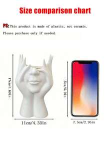 1个ABS塑料创意化妆刷架 - 独特的人体彩绘设计化妆刷支架，桌面化妆刷收纳架，防滑，桌面装饰，便携，适合桌面或浴室化妆品收纳，时尚设计 - 彩色 - 查看 8